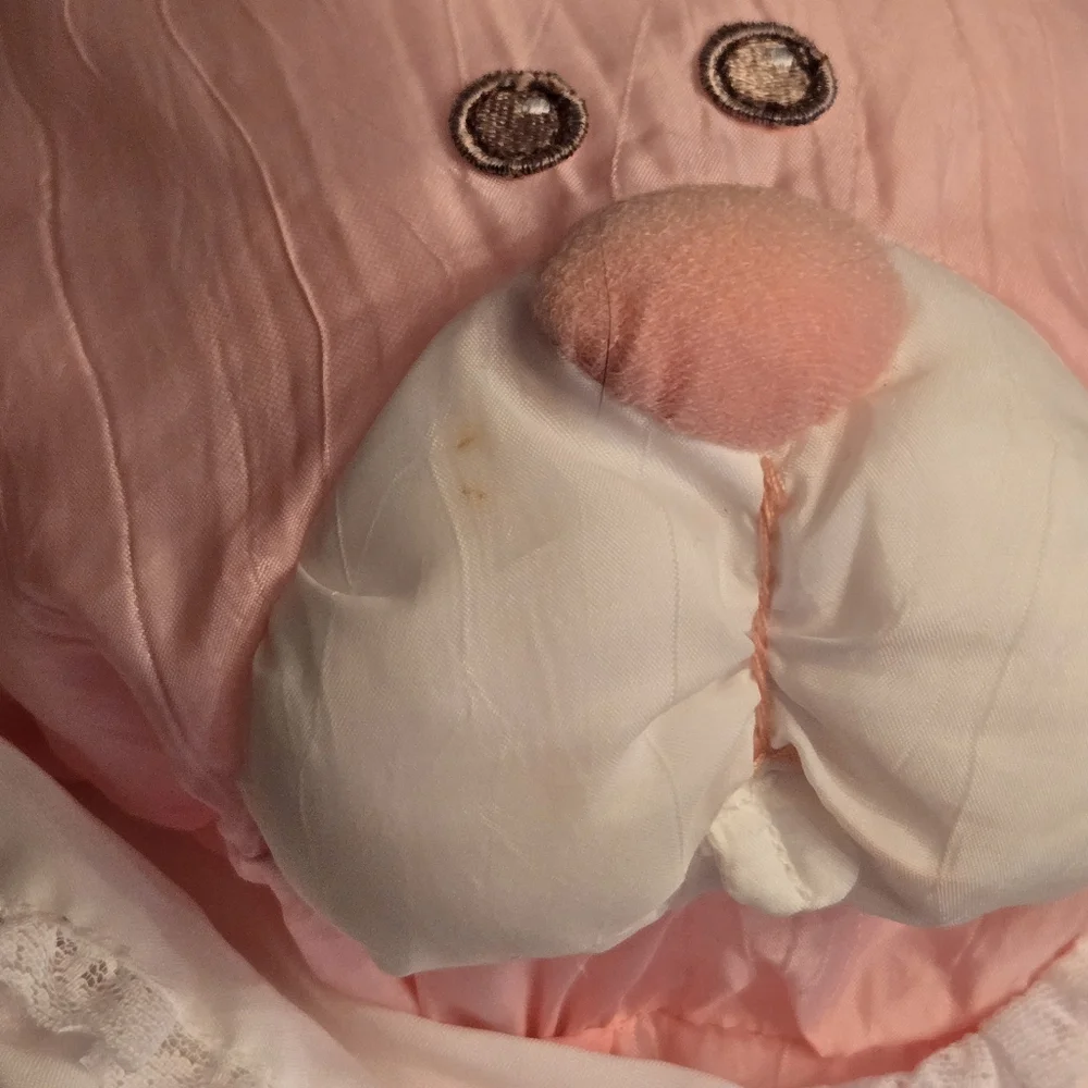 Vintage 1980s Fisher-Price pink/white Bunny Puffalump - Picture 5 of 5